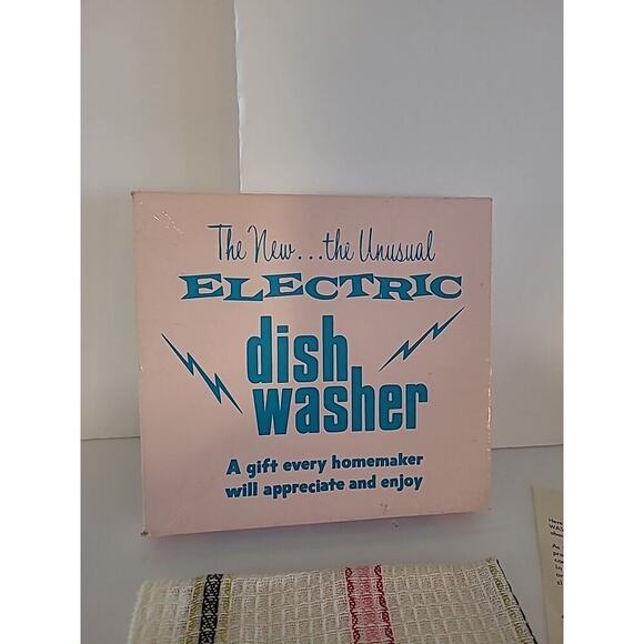 Vintage gag / White Elephant Gift " Electric Dishwasher" Prank 70's - Picture 2 of 8